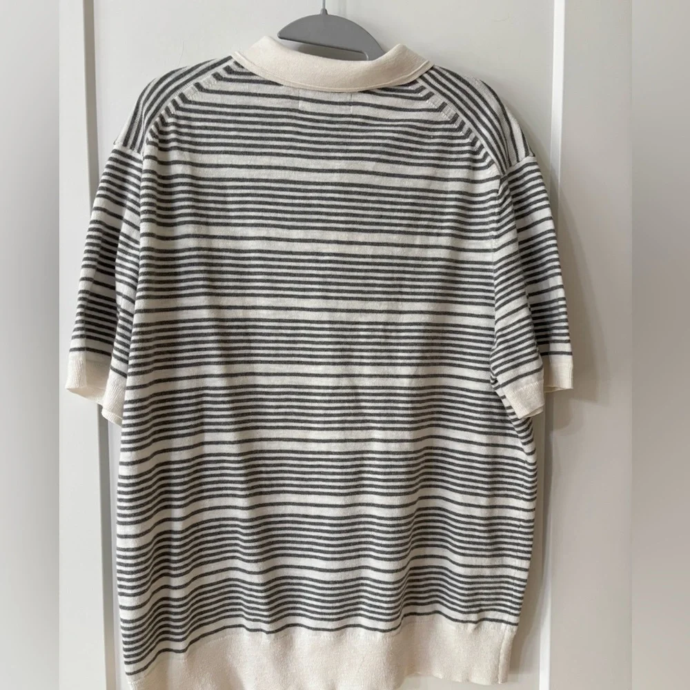 Banana Republic | Men’s Short Sleeve Organic Cotton Striped Sweater Size L Large